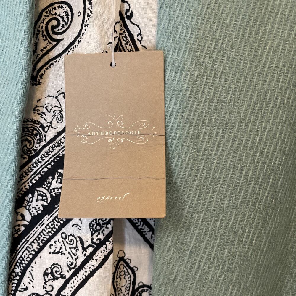 Tabitha Anthropologie Cape/Jacket Size 2 Turquoise Wool Blend 3/4 Sleeve NWT - Picture 3 of 6